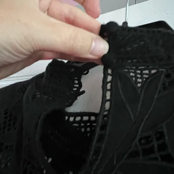 Maje Black Top With Lace Detail New W Tag Maje Size 3 🖤 - Picture 6 of 9